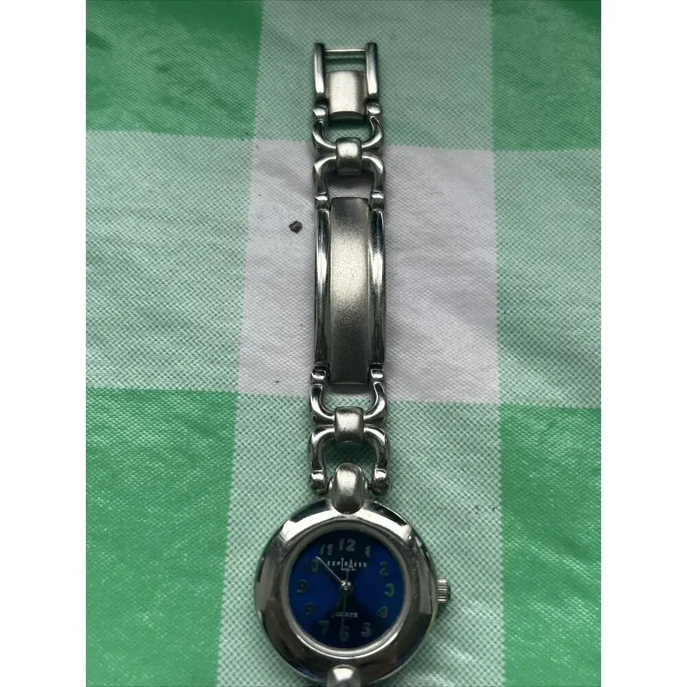 LA Express Blue Dial Silver Tone Women’s Quartz Watch